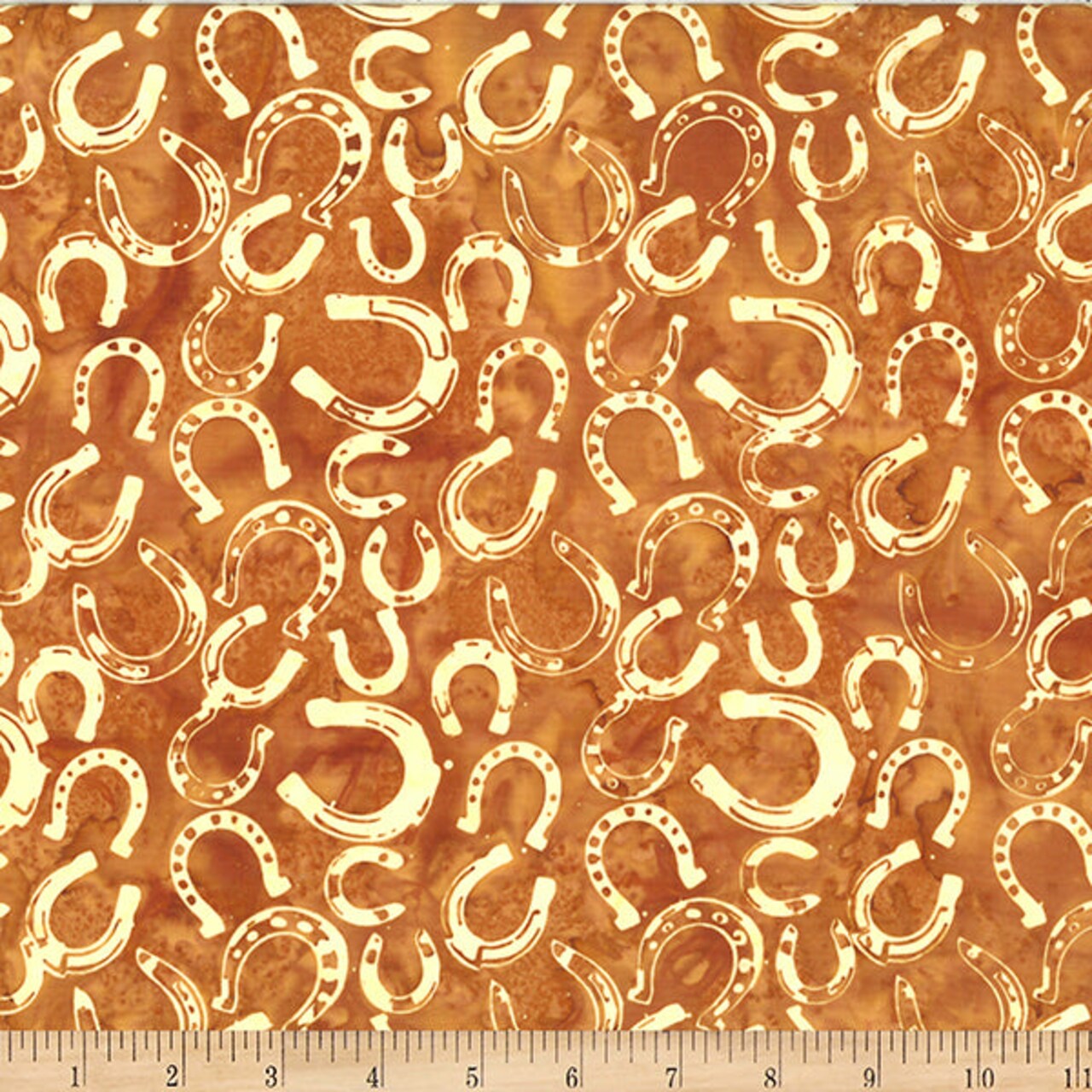 Fabric Hoffman Fox Horseshoe Harvest Glow Bali Batiks by the Quarter Yard W2598-293